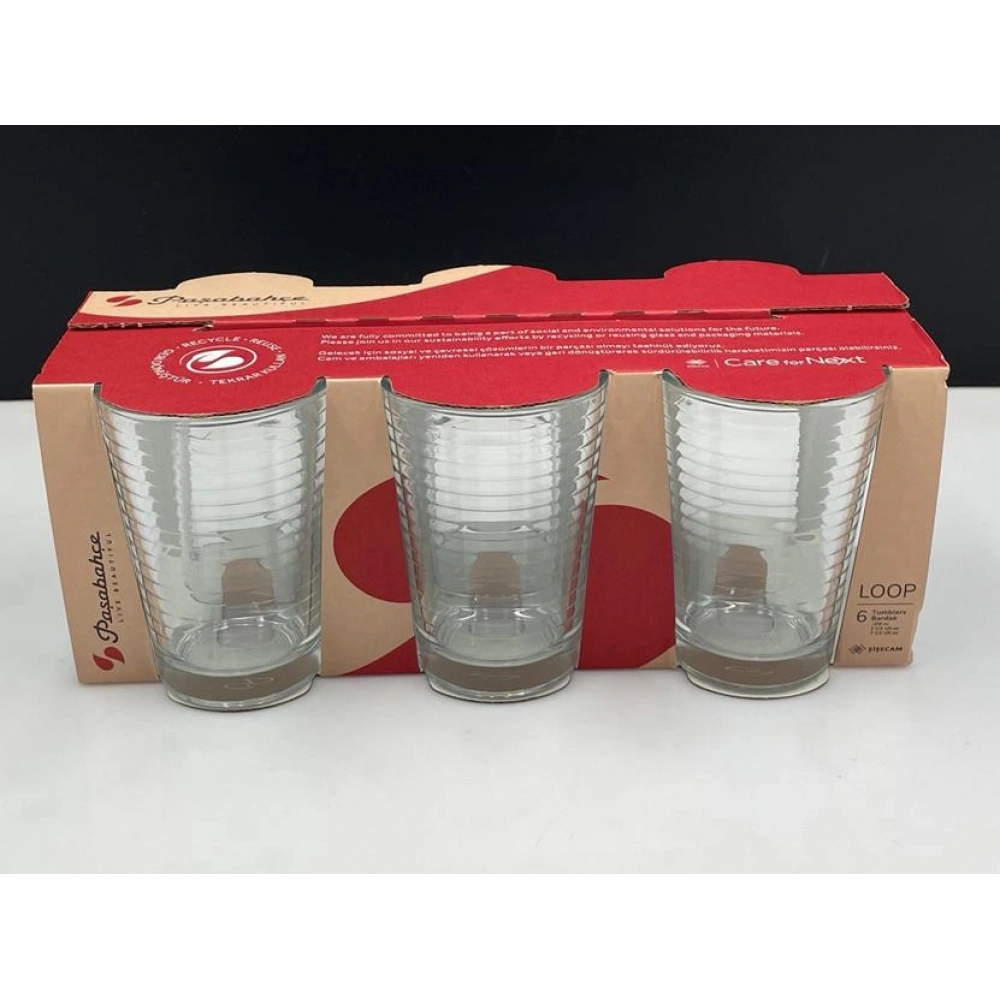 520082-6X8-Paşabahçe Logolu Bardak 215cc