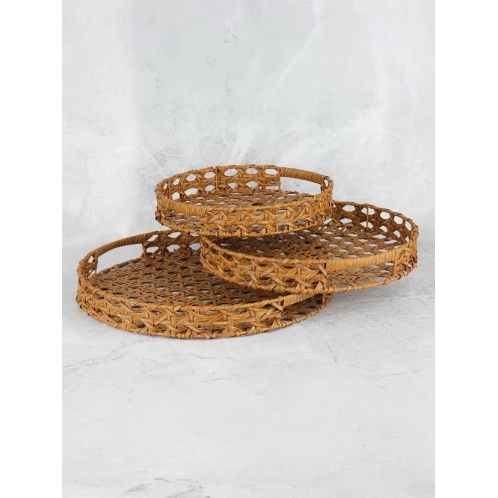 M.en 3lü Rattan Yuvarlak Sepet