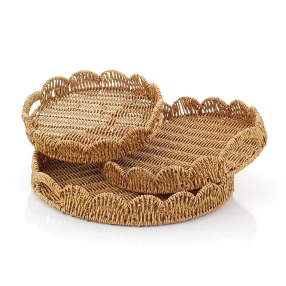 Mien 3lü Rattan Tepsi 25-30-35cm