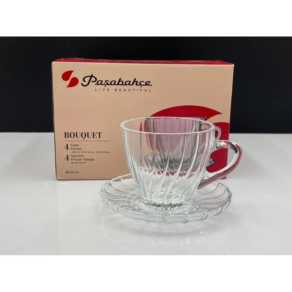 950191-1X6-Baquet 4lü Çay Seti 250cc