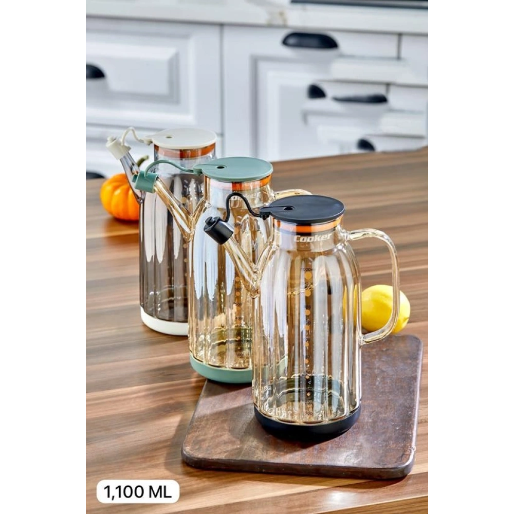 Cok Borosilikat Cam Yağlık 1100cc