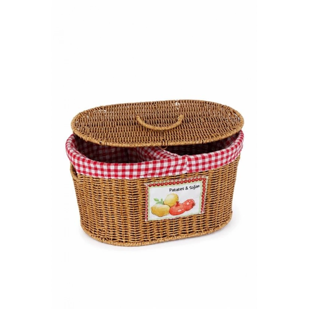 Cos Bölmeli Rattan Patates-Soğanlık