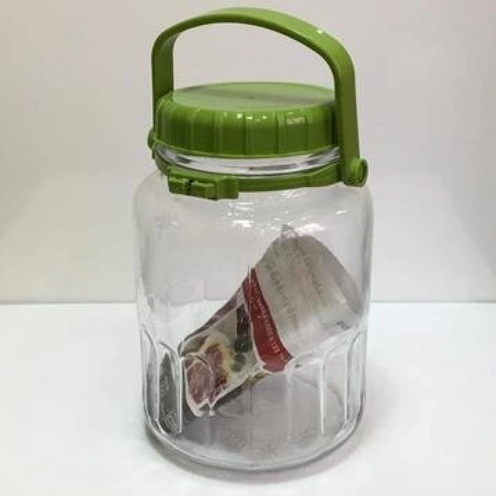 80007-1X6-Yeşil Kapak 5lt Kavanoz*30