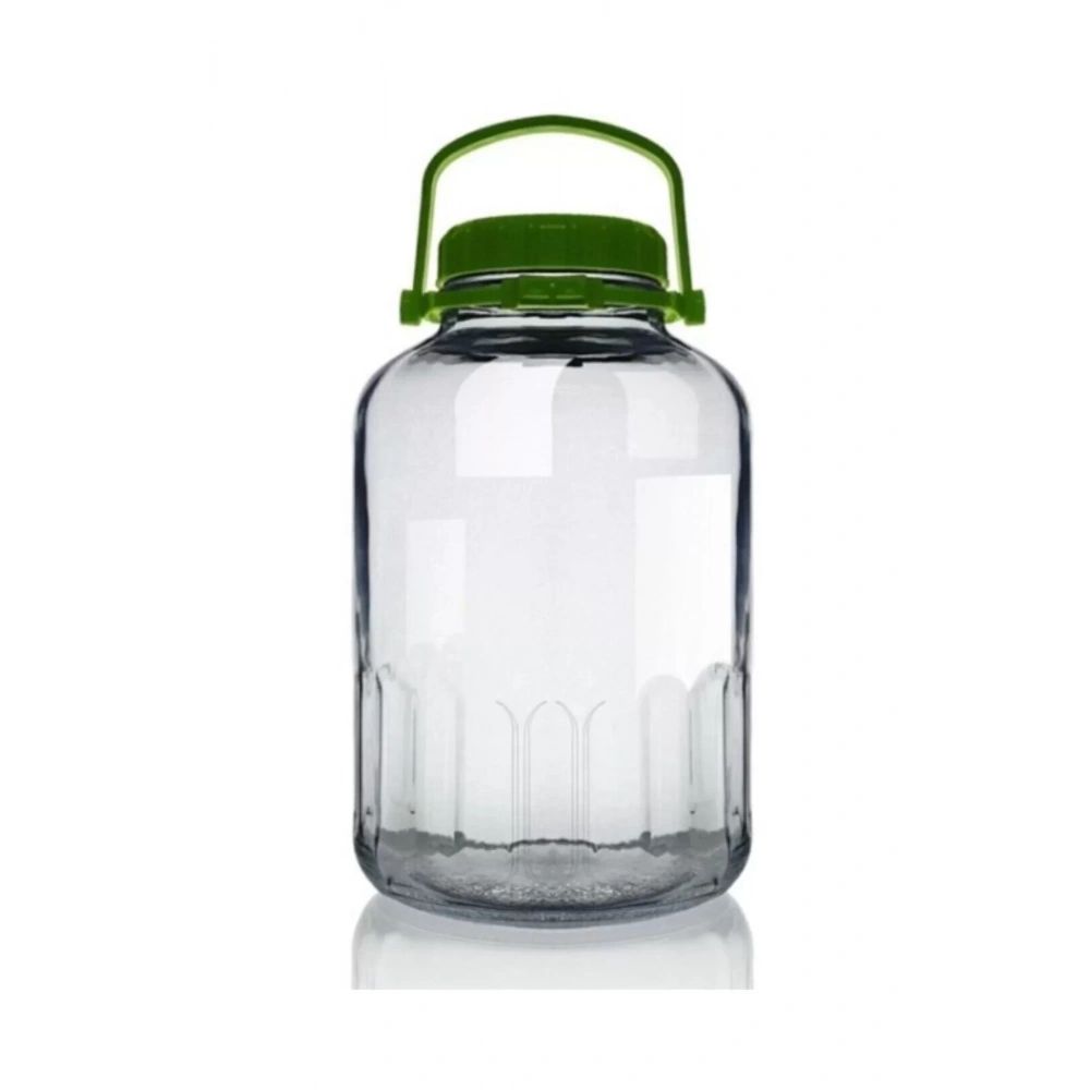 80009-1X6-Yeşil Kapak 8lt Kavanoz