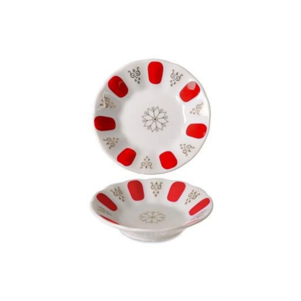 Ipk Porselen Acem Sade Kırmızı Çay Tabak