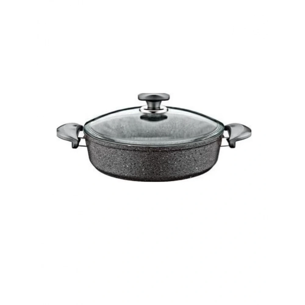 Oms Granit Gri 26cm Kısa Tencere