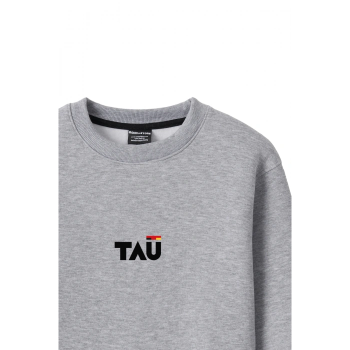 Ronna  Kadın Türk - Alman Üniversitesi Serisi Model 12 Baskılı Oversize Bisiklet Yaka Crop Sweatshirt  - TDB050112