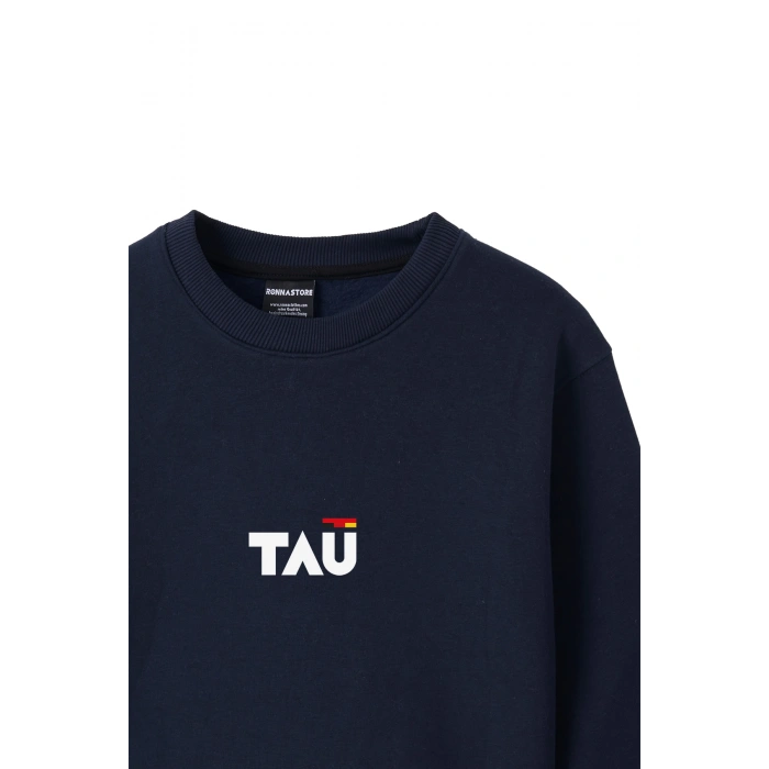 Ronna  Kadın Türk - Alman Üniversitesi Serisi Model 12 Baskılı Oversize Bisiklet Yaka Crop Sweatshirt  - TDB050112
