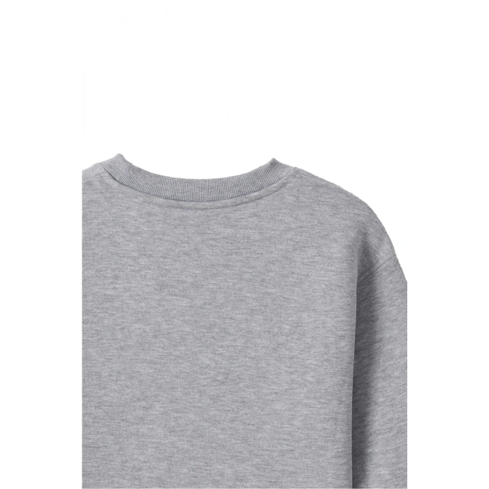 Ronna  Kadın Türk - Alman Üniversitesi Serisi Model 3 Baskılı Oversize Bisiklet Yaka Crop Sweatshirt  - TDB050103