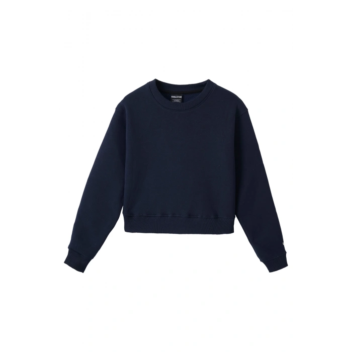 Ronna  Kadın Türk - Alman Üniversitesi Serisi Model 5 Baskılı Oversize Bisiklet Yaka Crop Sweatshirt  - TDB050105