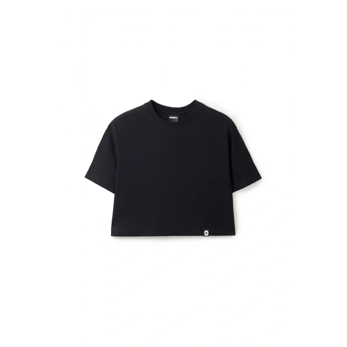 Ronna  Kadın Türk - Alman Üniversitesi Serisi Model 5 Baskılı Oversize Bisiklet Yaka Crop Tshirt - TDB020105