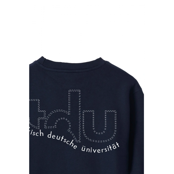 Ronna  Kadın Türk - Alman Üniversitesi Serisi Model 6 Baskılı Oversize Bisiklet Yaka Crop Sweatshirt  - TDB050106