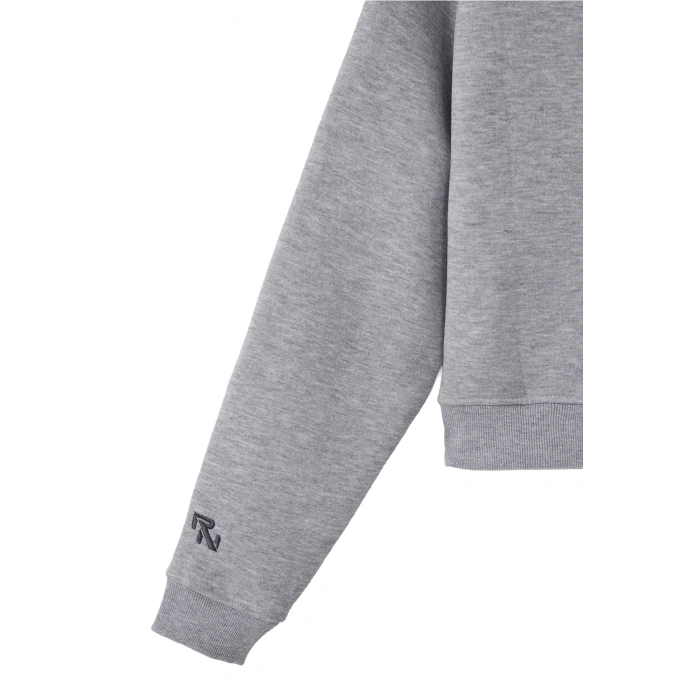 Ronna  Kadın Türk - Alman Üniversitesi Serisi Model 7 Baskılı Oversize Bisiklet Yaka Crop Sweatshirt  - TDB050107