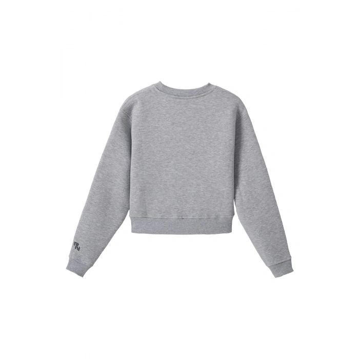 Ronna  Kadın Türk - Alman Üniversitesi Serisi Model 8 Baskılı Oversize Bisiklet Yaka Crop Sweatshirt  - TDB050108