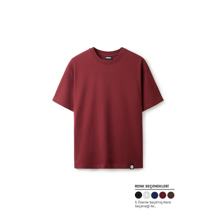Ronna  Unisex Basic Oversize Bisiklet Yaka Tshirt  - BBE010101