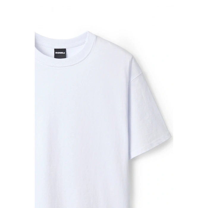 Ronna  Unisex Basic Oversize Bisiklet Yaka Tshirt  - BBE010101