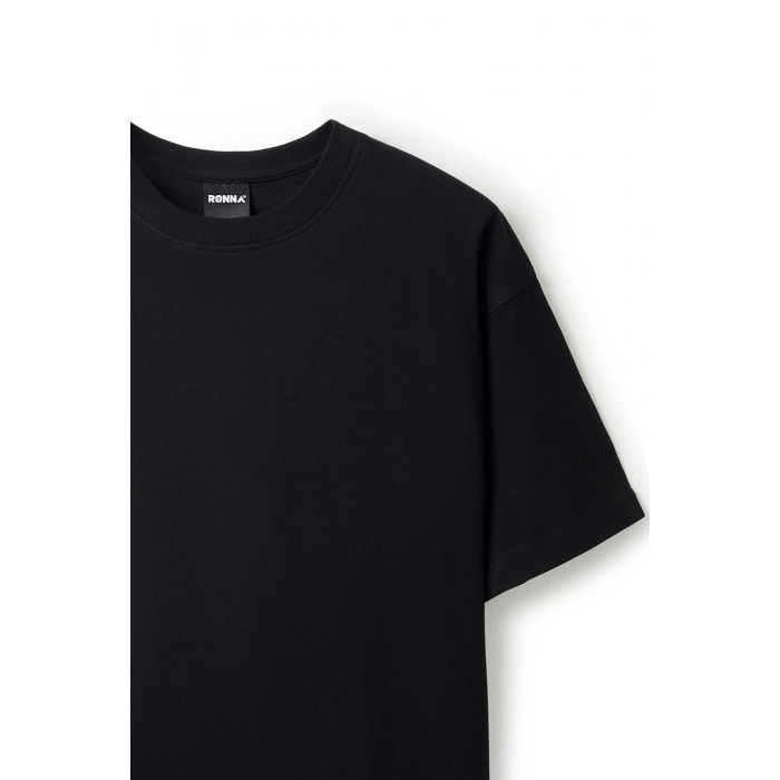 Ronna  Unisex Basic Oversize Bisiklet Yaka Tshirt  - BBE010101
