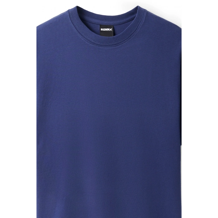 Ronna  Unisex Basic Oversize Bisiklet Yaka Tshirt  - BBE010101
