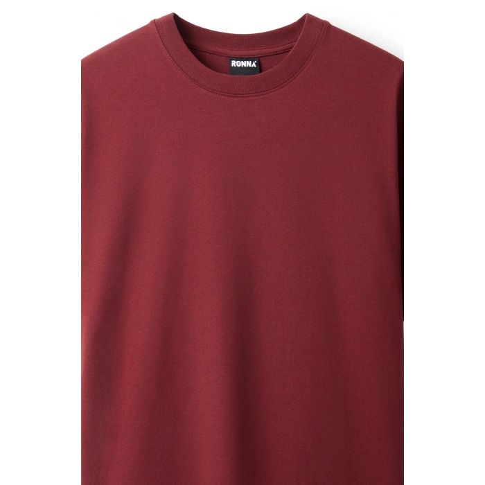 Ronna  Unisex Basic Oversize Bisiklet Yaka Tshirt  - BBE010101