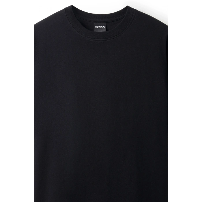 Ronna  Unisex Basic Oversize Bisiklet Yaka Tshirt  - BBE010101