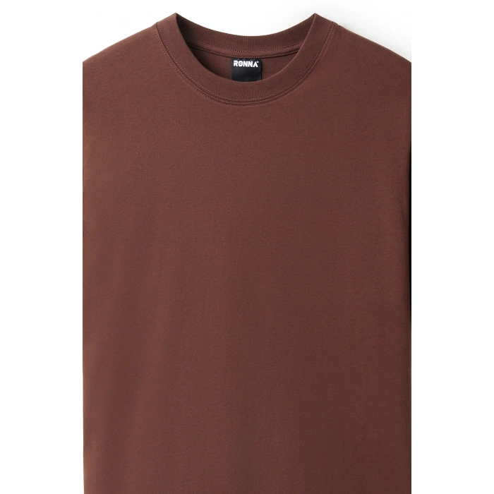 Ronna  Unisex Basic Oversize Bisiklet Yaka Tshirt  - BBE010101