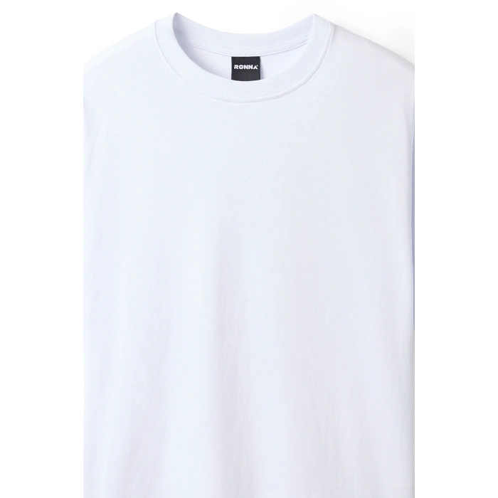 Ronna  Unisex Basic Oversize Bisiklet Yaka Tshirt  - BBE010101