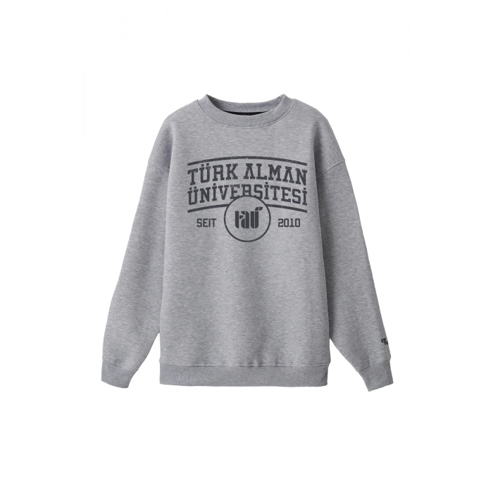 Ronna  Unisex Türk - Alman Üniversitesi Serisi Model 1  Baskılı Oversize Bisiklet Yaka Sweatshirt - TDB040101