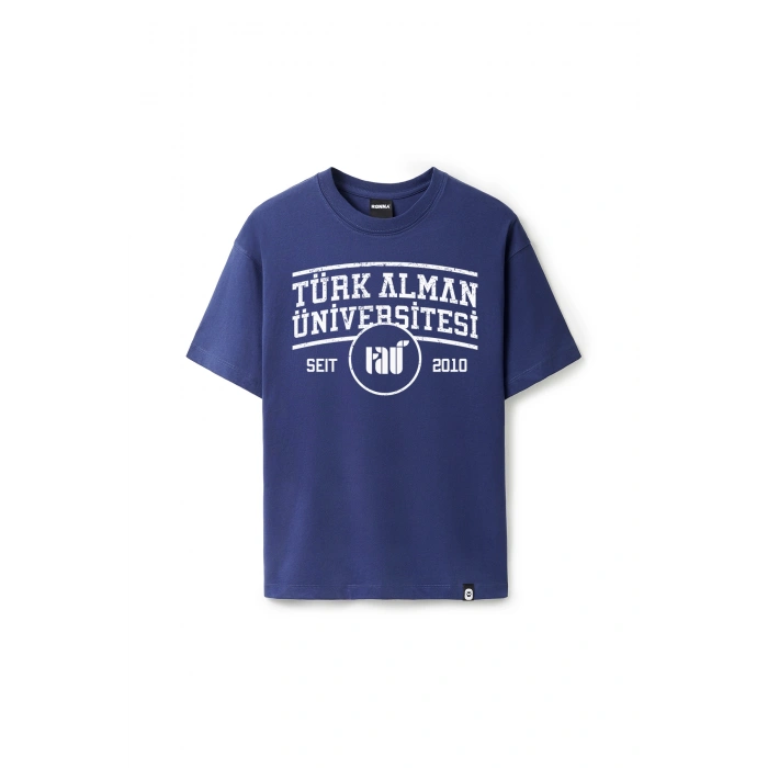 Ronna  Unisex Türk - Alman Üniversitesi Serisi Model 1  Baskılı Oversize Bisiklet Yaka Tshirt  - TDB010101