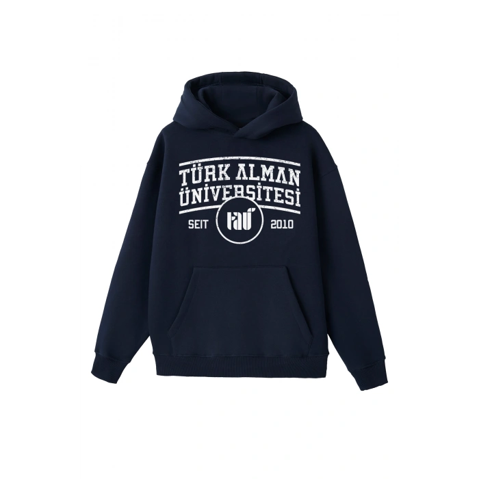 Ronna  Unisex Türk - Alman Üniversitesi Serisi Model 1  Baskılı Oversize Kapüşonlu Hoodie - TDB030101