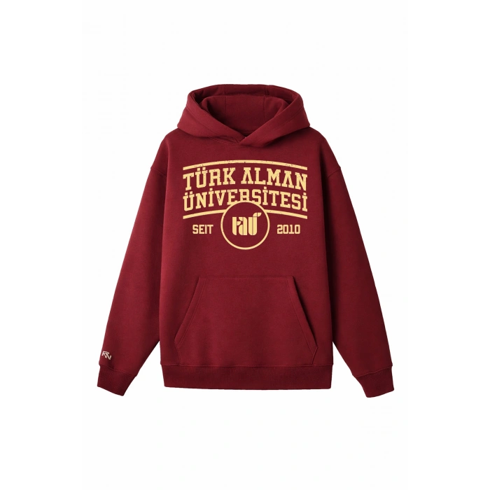 Ronna  Unisex Türk - Alman Üniversitesi Serisi Model 1  Baskılı Oversize Kapüşonlu Hoodie - TDB030101