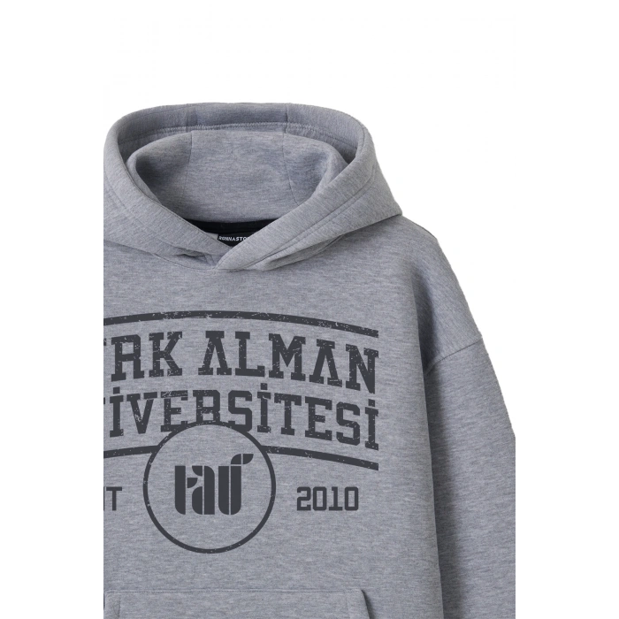 Ronna  Unisex Türk - Alman Üniversitesi Serisi Model 1  Baskılı Oversize Kapüşonlu Hoodie - TDB030101