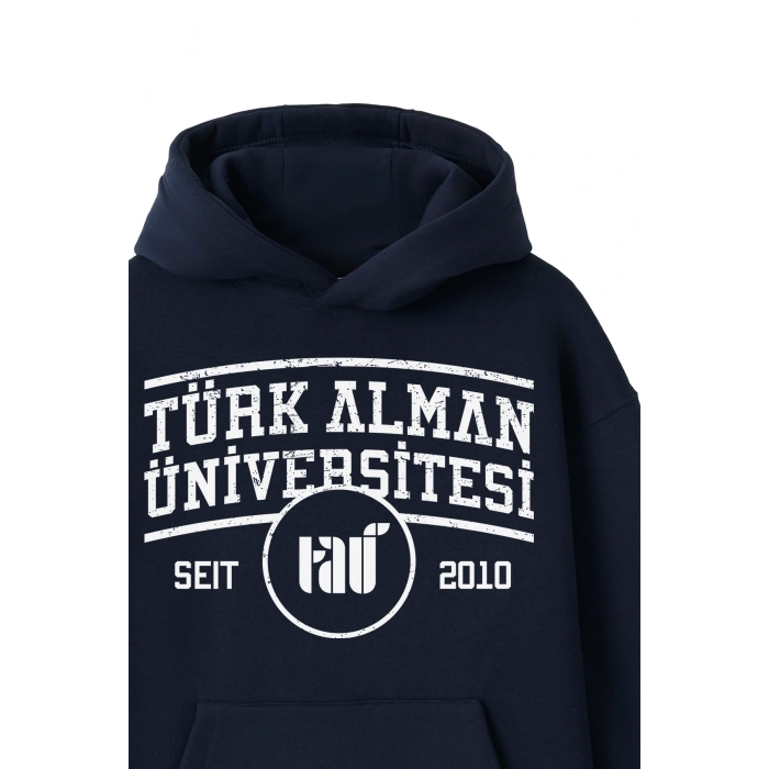 Ronna  Unisex Türk - Alman Üniversitesi Serisi Model 1  Baskılı Oversize Kapüşonlu Hoodie - TDB030101