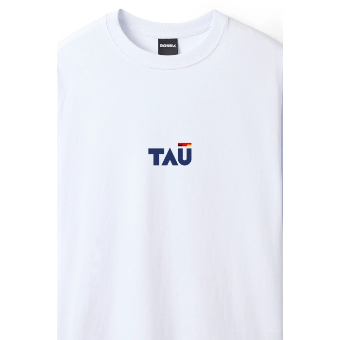 Ronna  Unisex Türk - Alman Üniversitesi Serisi Model 12 Baskılı Oversize Bisiklet Yaka Tshirt  - TDB010112