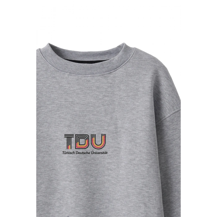 Ronna  Unisex Türk - Alman Üniversitesi Serisi Model 13 Baskılı Oversize Bisiklet Yaka Sweatshirt - TDB040113