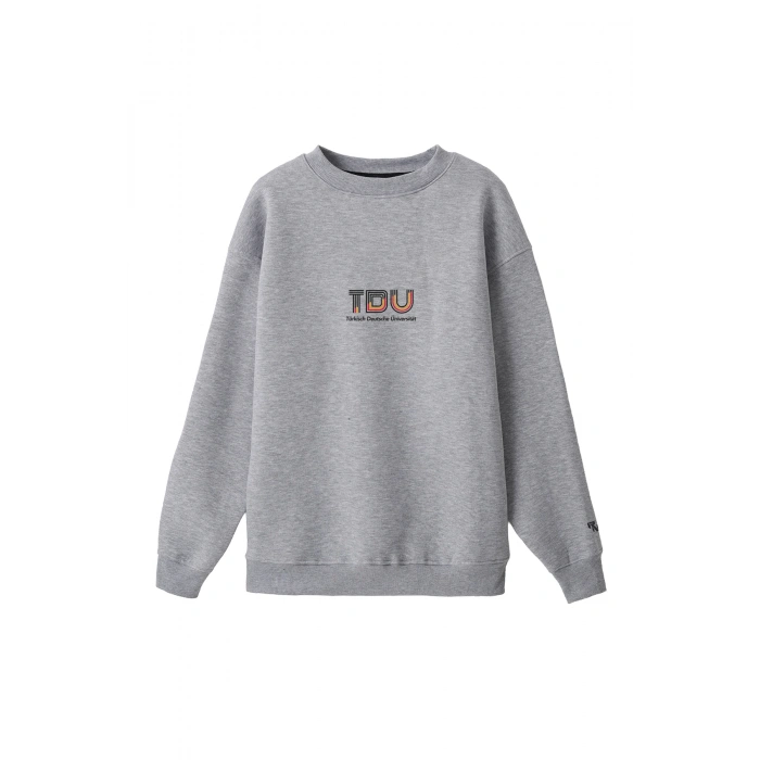 Ronna  Unisex Türk - Alman Üniversitesi Serisi Model 13 Baskılı Oversize Bisiklet Yaka Sweatshirt - TDB040113
