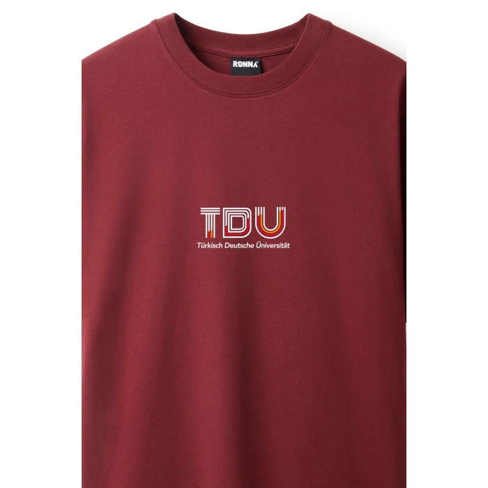 Ronna  Unisex Türk - Alman Üniversitesi Serisi Model 13 Baskılı Oversize Bisiklet Yaka Tshirt  - TDB010113