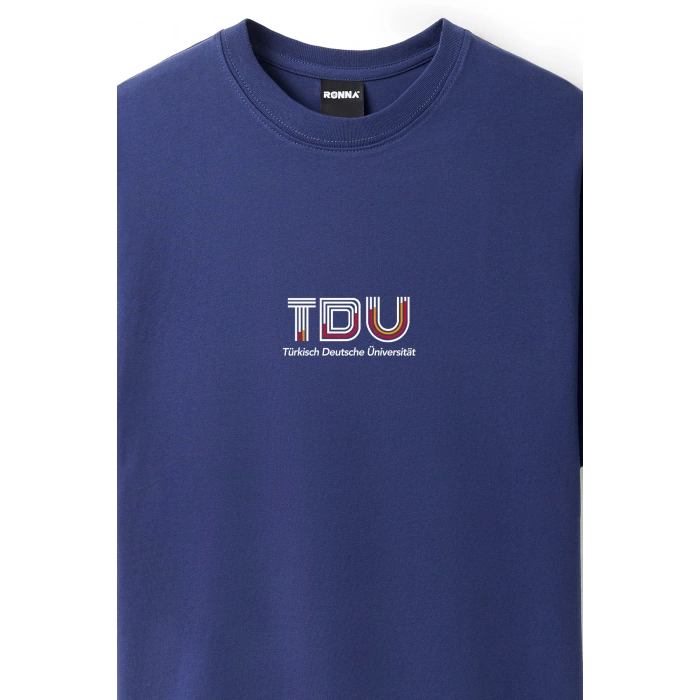 Ronna  Unisex Türk - Alman Üniversitesi Serisi Model 13 Baskılı Oversize Bisiklet Yaka Tshirt  - TDB010113