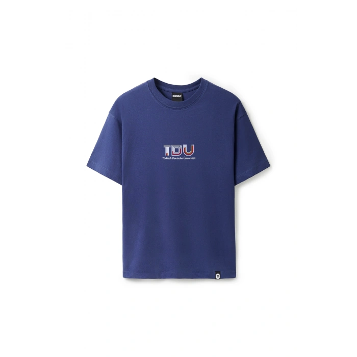 Ronna  Unisex Türk - Alman Üniversitesi Serisi Model 13 Baskılı Oversize Bisiklet Yaka Tshirt  - TDB010113