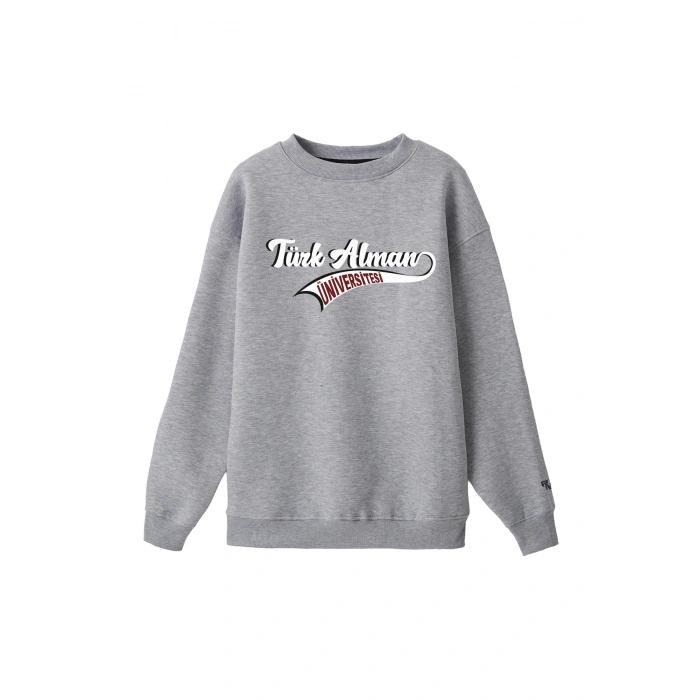 Ronna  Unisex Türk - Alman Üniversitesi Serisi Model 14 Baskılı Oversize Bisiklet Yaka Sweatshirt - TDB040114
