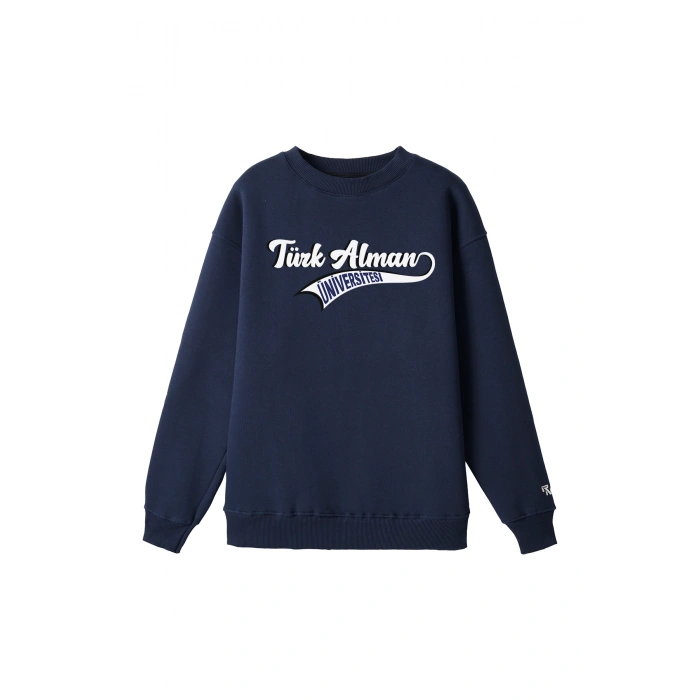 Ronna  Unisex Türk - Alman Üniversitesi Serisi Model 14 Baskılı Oversize Bisiklet Yaka Sweatshirt - TDB040114