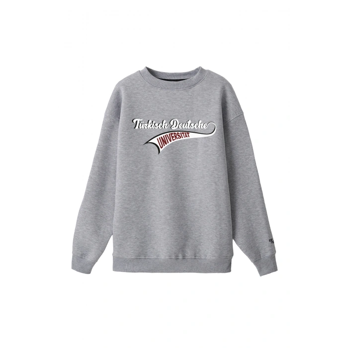 Ronna  Unisex Türk - Alman Üniversitesi Serisi Model 15 Baskılı Oversize Bisiklet Yaka Sweatshirt - TDB040115