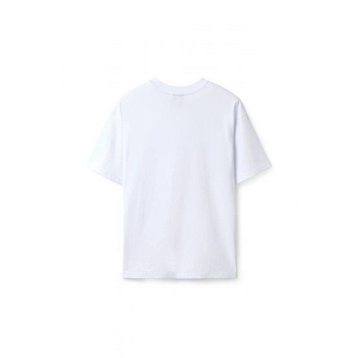 Ronna  Unisex Türk - Alman Üniversitesi Serisi Model 2 Baskılı Oversize Bisiklet Yaka Tshirt  - TDB010102