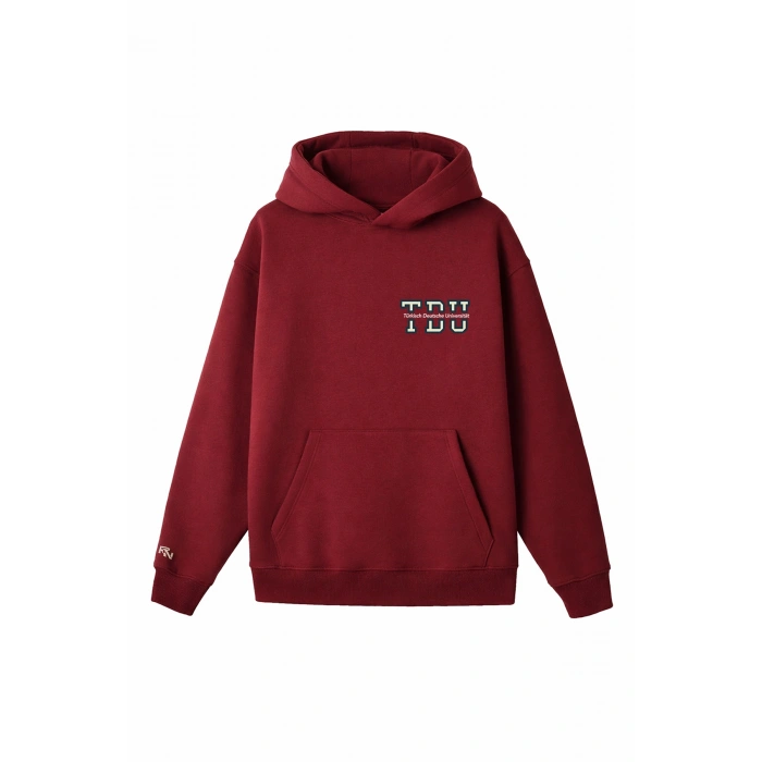Ronna  Unisex Türk - Alman Üniversitesi Serisi Model 2 Baskılı Oversize Kapüşonlu Hoodie - TDB030102