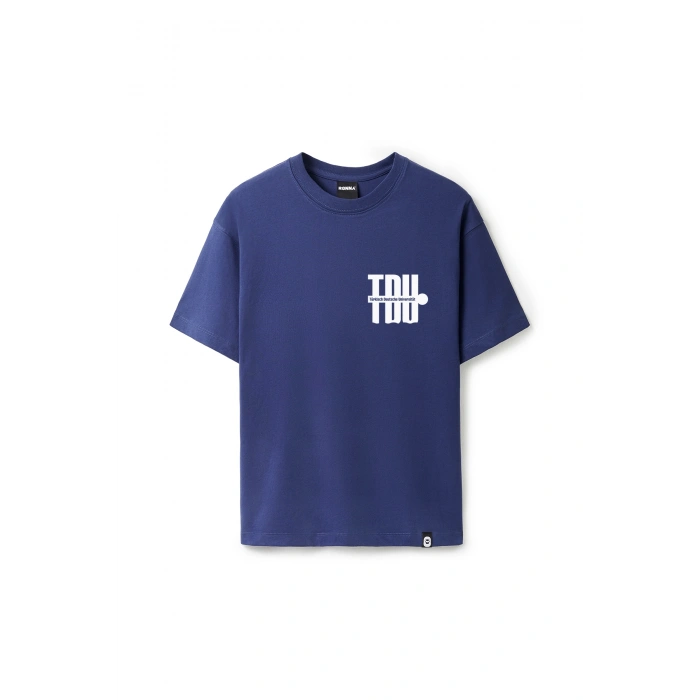 Ronna  Unisex Türk - Alman Üniversitesi Serisi Model 3 Baskılı Oversize Bisiklet Yaka Tshirt  - TDB010103