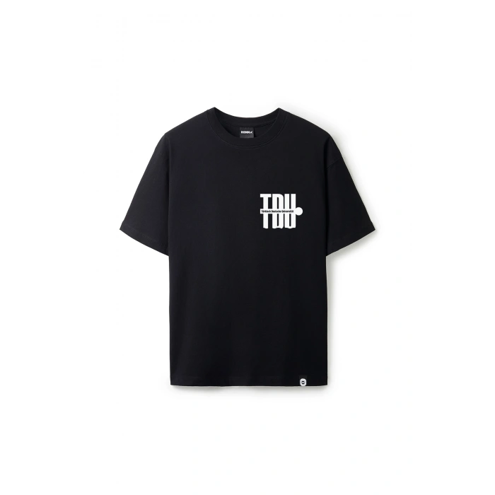 Ronna  Unisex Türk - Alman Üniversitesi Serisi Model 3 Baskılı Oversize Bisiklet Yaka Tshirt  - TDB010103