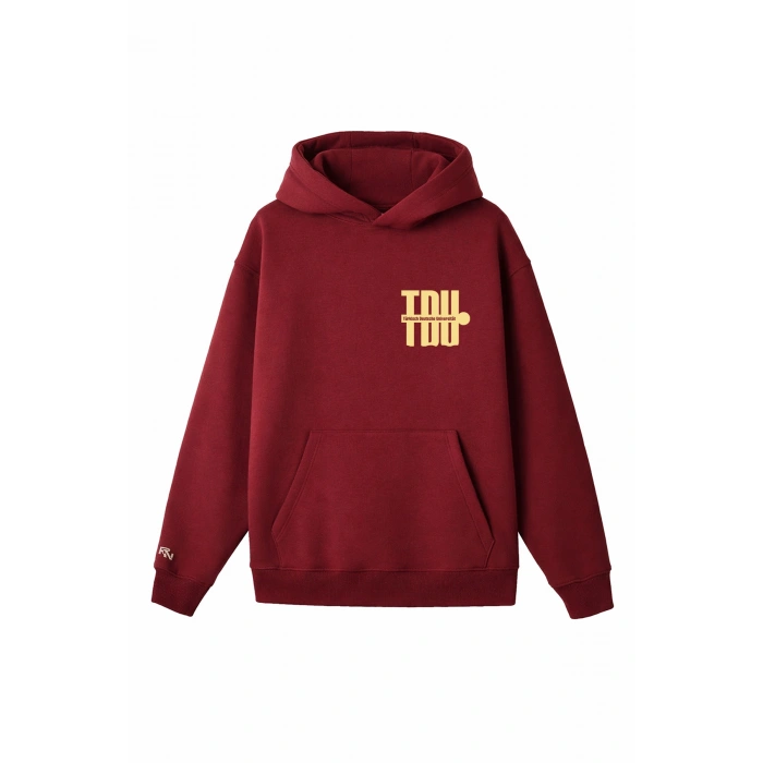Ronna  Unisex Türk - Alman Üniversitesi Serisi Model 3 Baskılı Oversize Kapüşonlu Hoodie - TDB030103