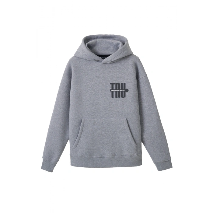 Ronna  Unisex Türk - Alman Üniversitesi Serisi Model 3 Baskılı Oversize Kapüşonlu Hoodie - TDB030103