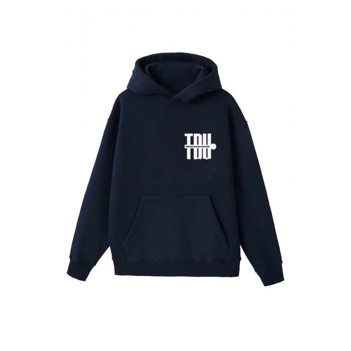 Ronna  Unisex Türk - Alman Üniversitesi Serisi Model 3 Baskılı Oversize Kapüşonlu Hoodie - TDB030103