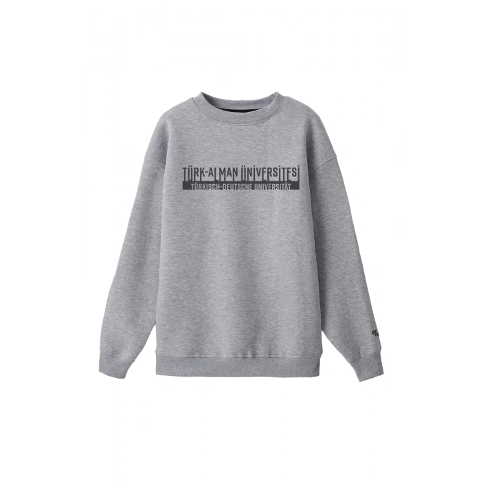 Ronna  Unisex Türk - Alman Üniversitesi Serisi Model 4 Baskılı Oversize Bisiklet Yaka Sweatshirt - TDB040104