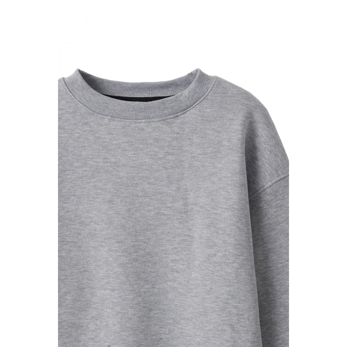 Ronna  Unisex Türk - Alman Üniversitesi Serisi Model 5 Baskılı Oversize Bisiklet Yaka Sweatshirt - TDB040105